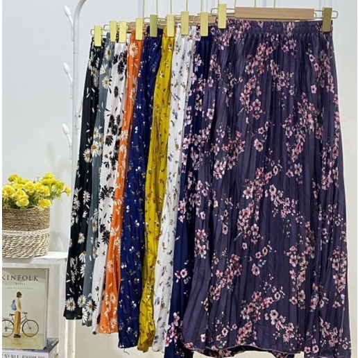 ROK PLISKET DAILY FLOWERS PREMIUM // ROK PLISKET PREMIUM MOTIF BUNGA TERLARIS