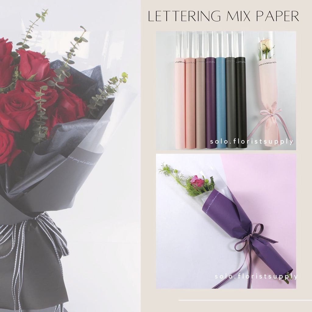 

READY LETTERING MIX FULLCOLOR TRANSPARENT CELLOPHANE FLOWER WRAPPING WATERPROOF KERTAS BUKET BUNGA (ECER)/ FLOWER TERLARIS