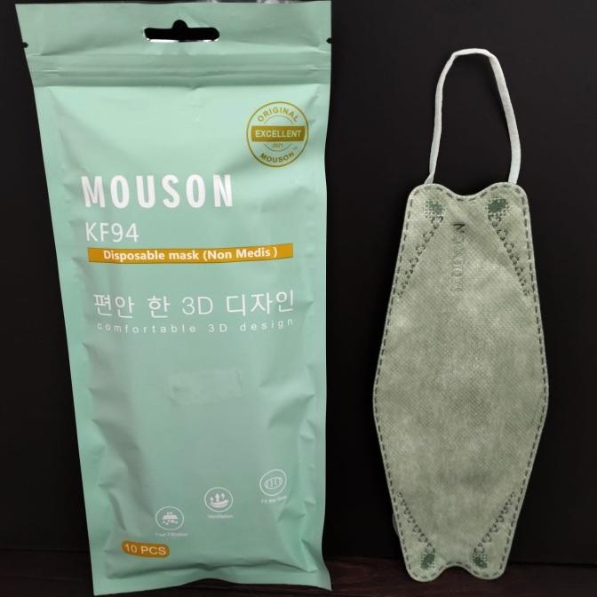 masker KF 94 mouson nude green 10 pcs t-supermarketwarna Ayo Beli