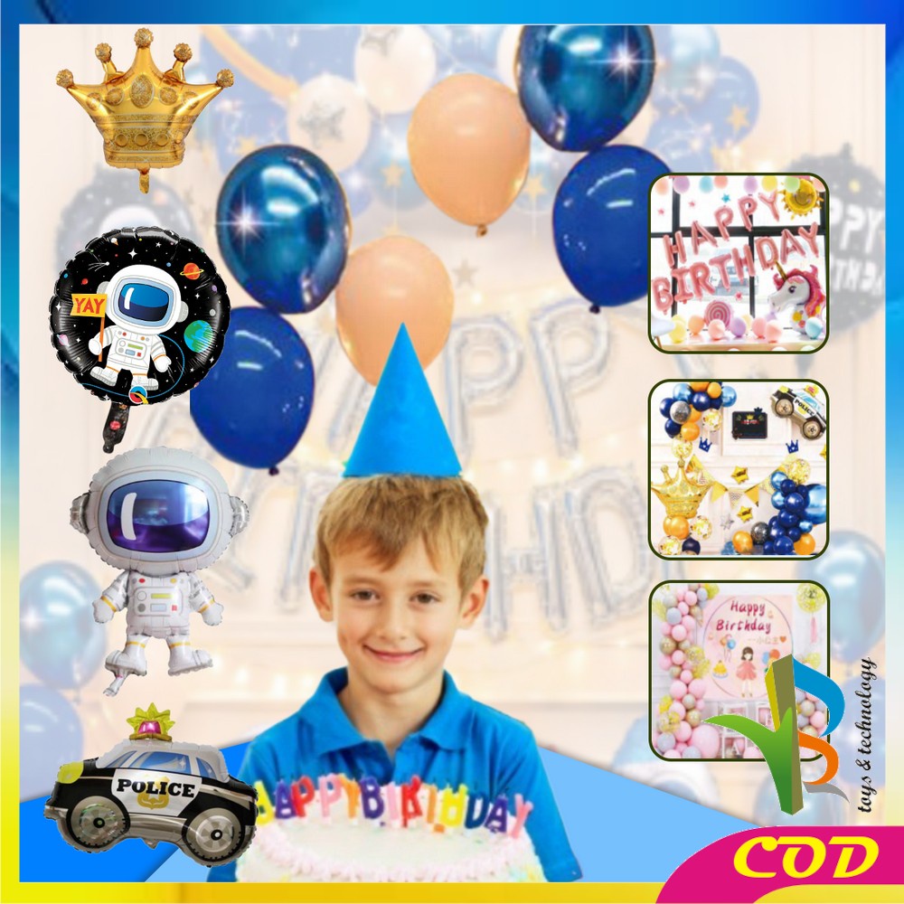 RB-C396 Set Paket Balon Dekorasi Ulang Tahun Anak / Birthday Party Decoration / Paket Dekorasi Hiasan Balon Ulang Tahun Happy Birthday Perlengkapan Pesta Dekorasi