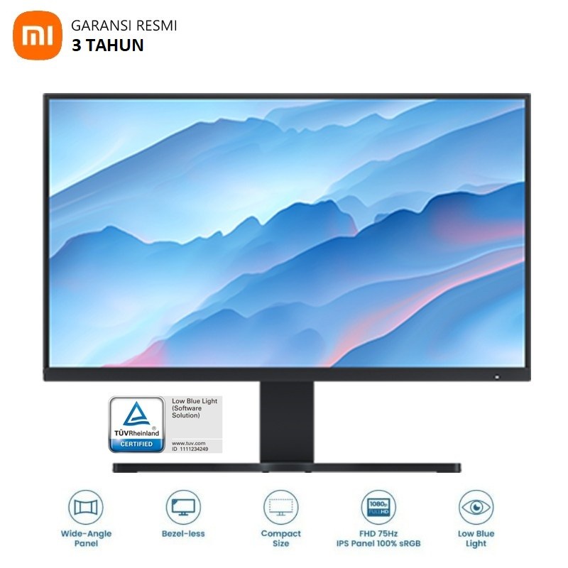 Xiaomi Mi Desktop Monitor 27 Inch Layar IPS 1080P Cahaya Biru Rendah