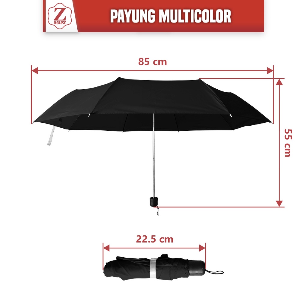 Payung Lipat Warna Warni Polos Anti Sinar Uv Umbrella Portable Payung Lipat Payung Serba Guna Payung Mobil Payung Anak Sekolah Polos Payung Murah Payung Hujan Dan Bebas Sinar Matahari
