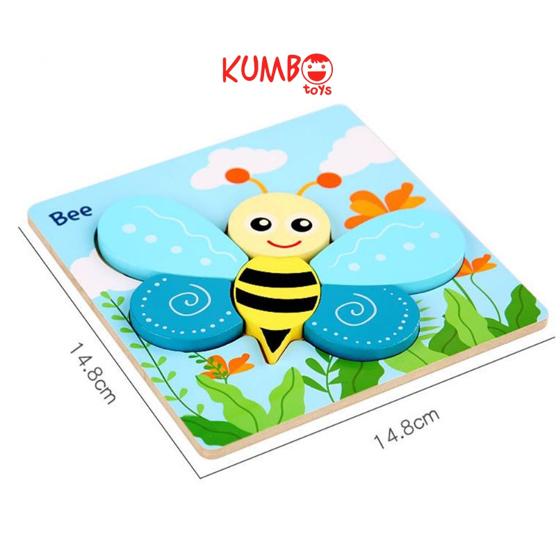 Mainan Edukasi Puzzle Bayi Anak 3D Wooden Puzzle