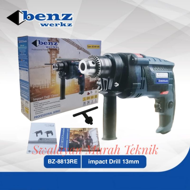 Mesin Bor Tembok Beton 13mm BENZ BZ8813RE Impact Drill 13 mm BZ-8813RE