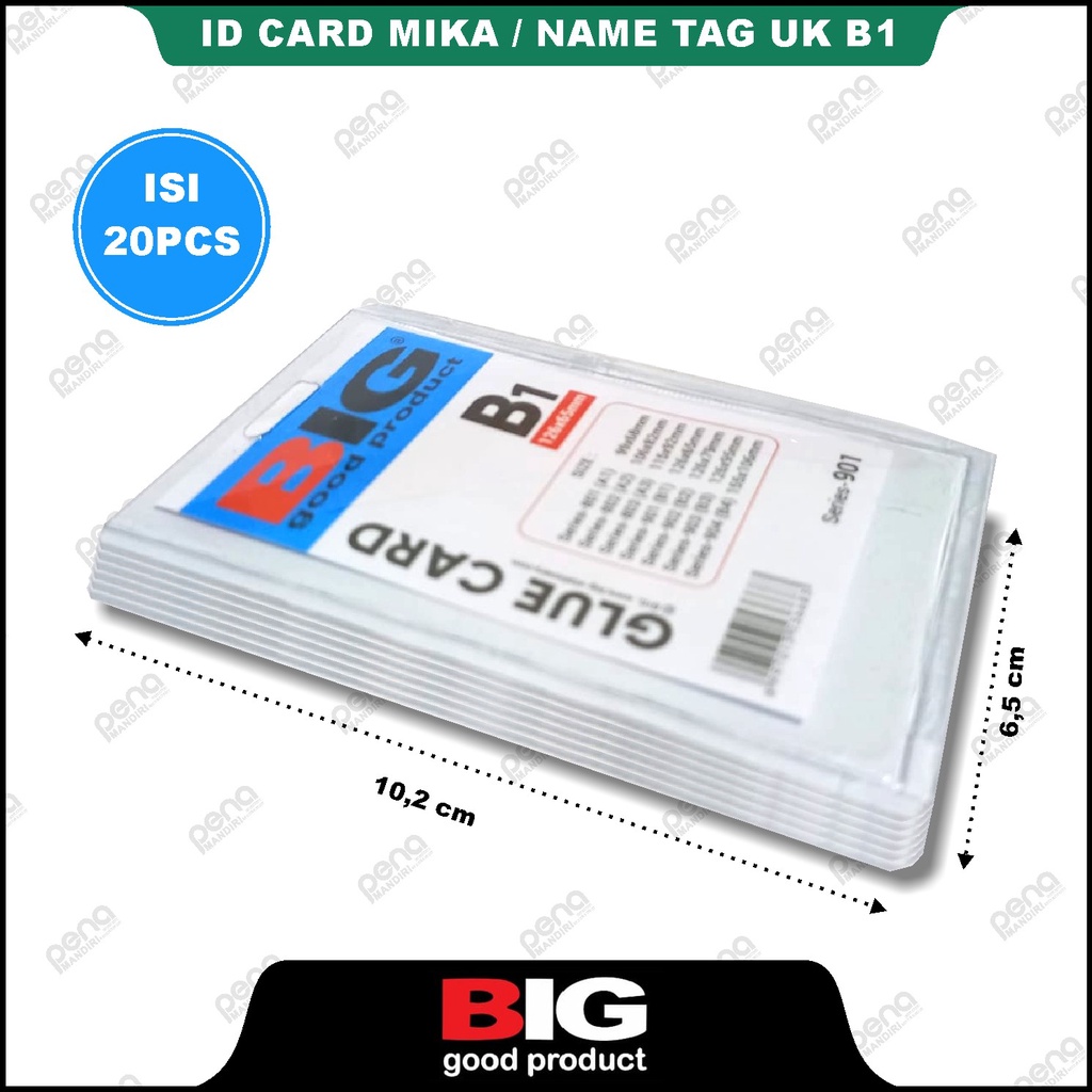 ID Card Mika Big B1 102mm x 65mm (Name Tag / Glue Card / Card Holder BIG)