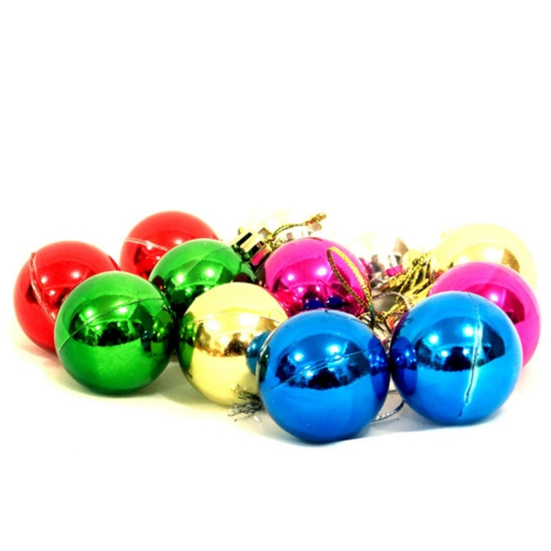 40pcs / Set Ornamen Liontin Bola Elektroplated Untuk Dekorasi Pohon Natal