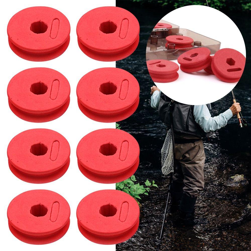 Preva 16Pcs Foam Spools Pesca Fish Tackle Box Rig Umpan Gulung Papan