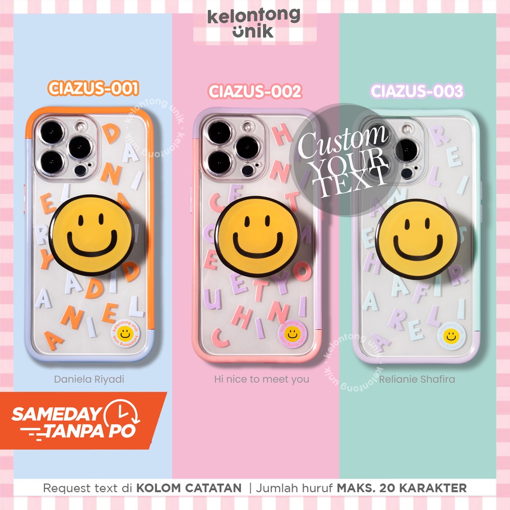 (Seri 1) LANGSUNG KIRIM TANPA PO | For iPhone - SCRIBBLES Bumper Puzzle Case - Premium Case Custom Nama