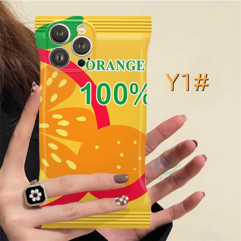 Realme 10 C30 C31 C35 C21Y C25Y RealmeC11 C25 C17 C15 C12 C3 C2 Realme 8i 7i 5 5i 6i 7 Pro Orange Alpukat Gummy Tas Kemasan Soft TPU Phone Case Binteacase