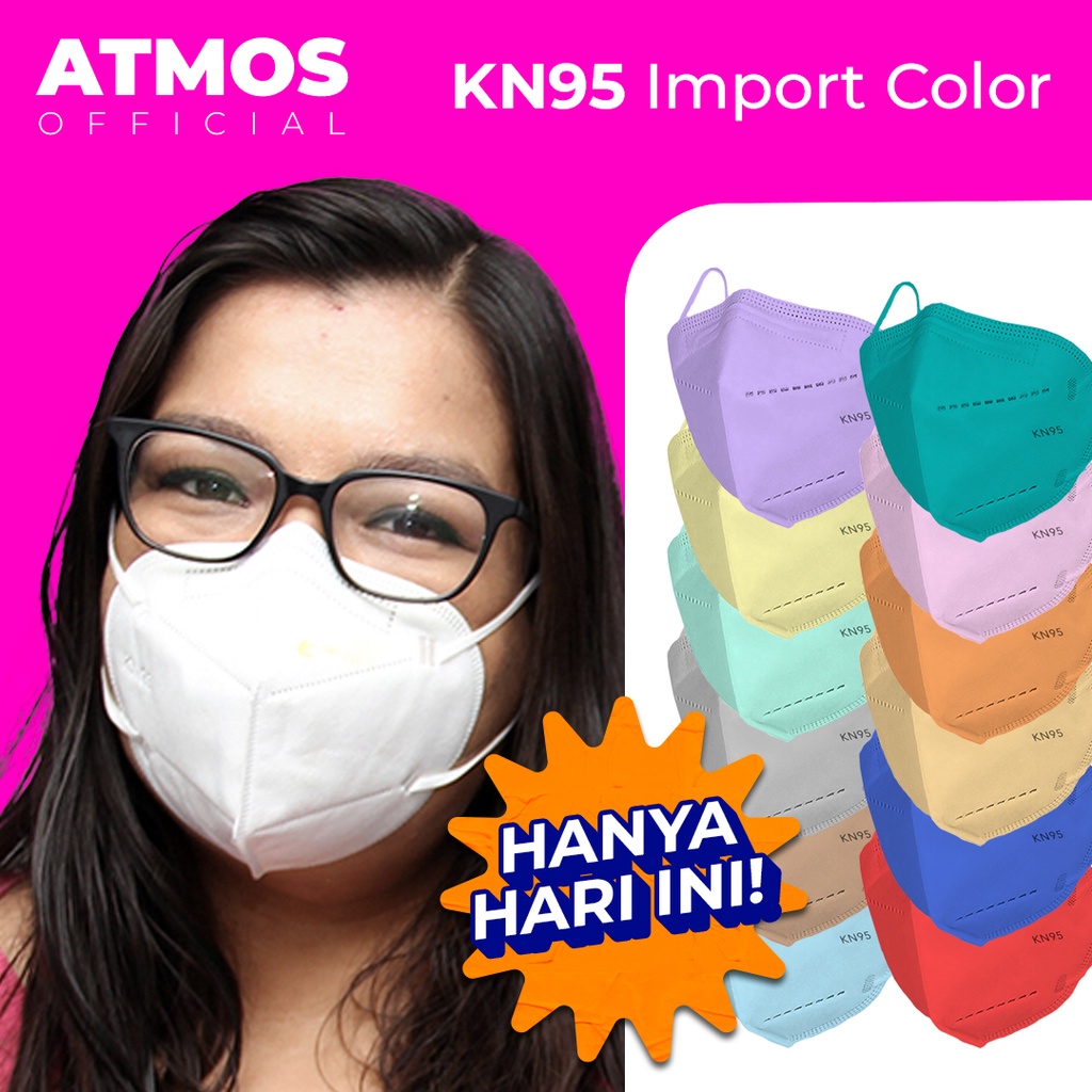 Masker KN95 Rainbow 10 Warna sudah Mix