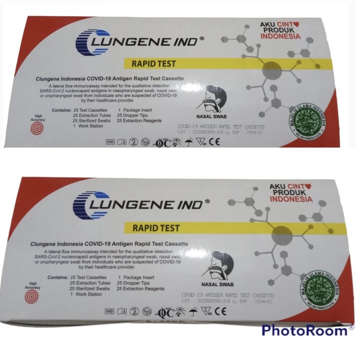 Lungene Merah Antigen Nasal isi 25 pcs Original PT Taishan Indonesia