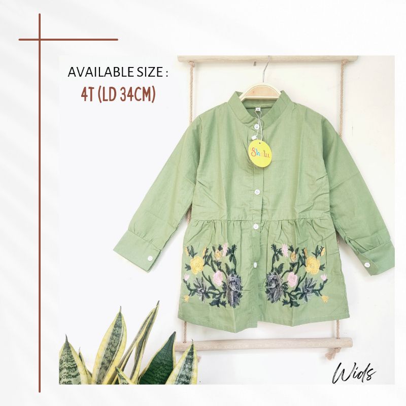 SHALU KIDS 07 - Tunik Kemeja Anak Perempuan Katun Bordir