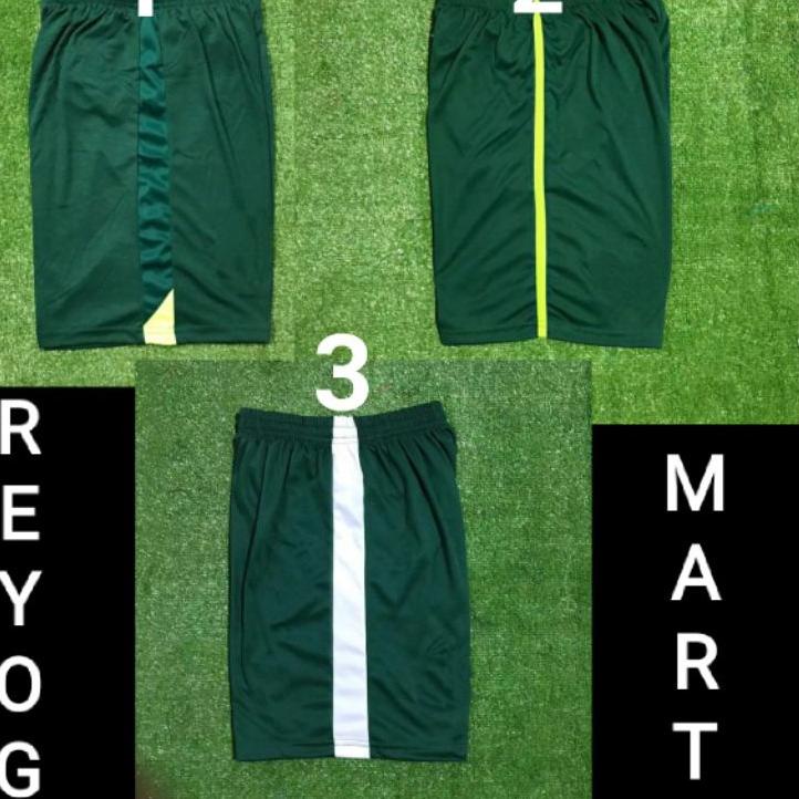 Terlaris CELANA BOLA HIJAU TUA POLOS TANPA LOGO TERBARU 2021