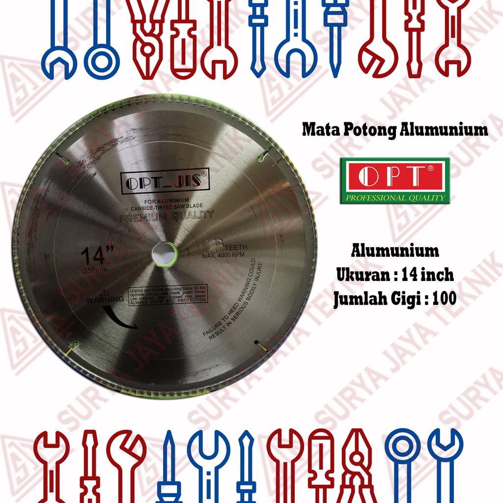 OPT Mata Potong Alumunium 14 inch / Saw Blade 100 or 120
