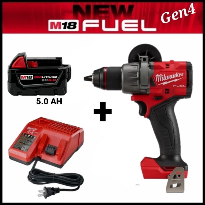 Jual Hammer Drill Milwaukee 290420 M18 FUEL GEN4 Tool Kit 5 AH