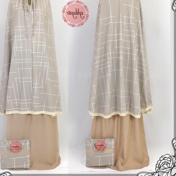 Mukena Bahan Katun Adem / Katun premium / Perlengkapan sholat / V6 - Putih