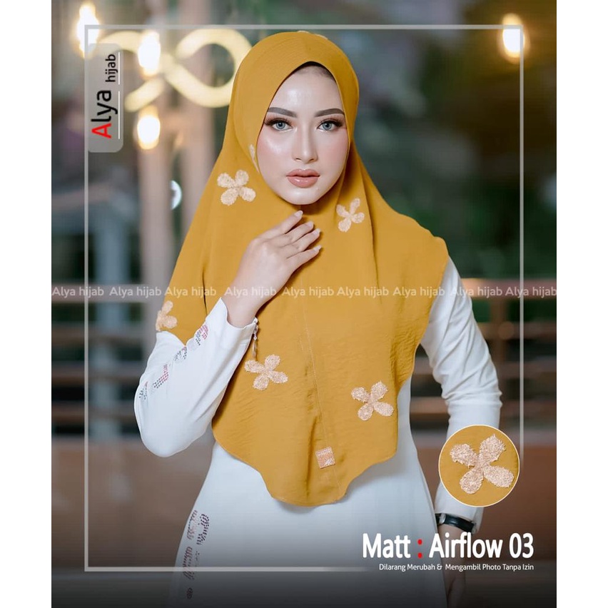 230 JILBAB KHIMAR INSTAN AIRFLOW 03 ORI ALYA HIJAB ● AF 03 AURA BUSANA