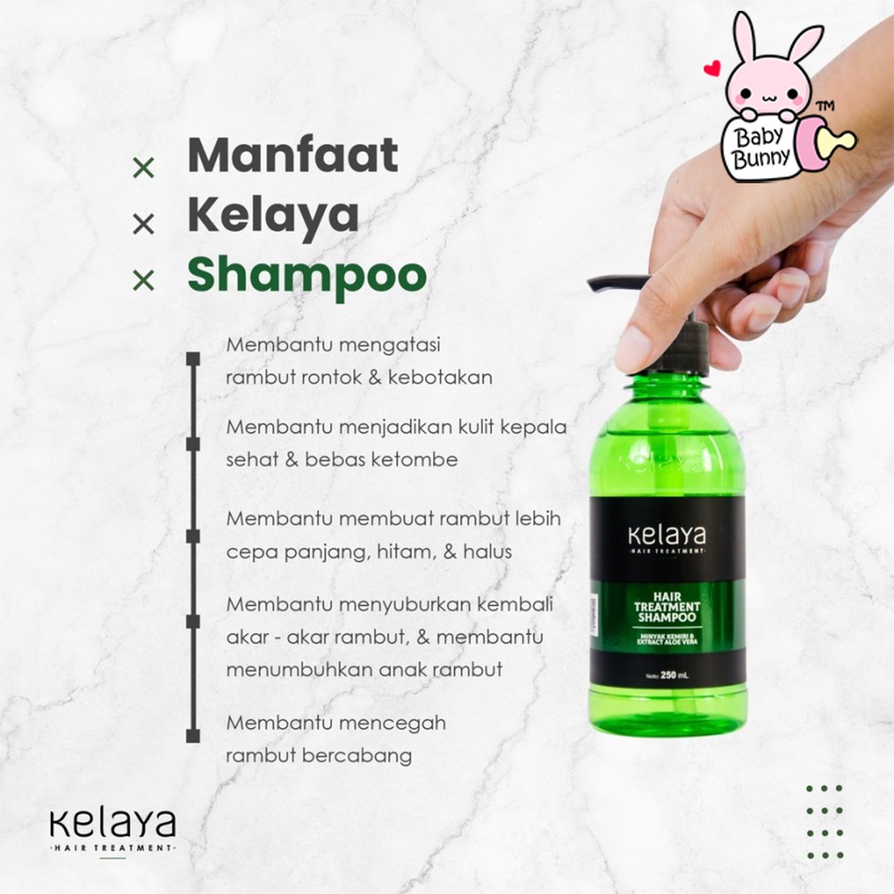 ❤ BELIA ❤ KELAYA Hair Treatment | Shampoo 250 ml | Minyak Kemiri 50 ml | Hair Serum 20ml | BPOM