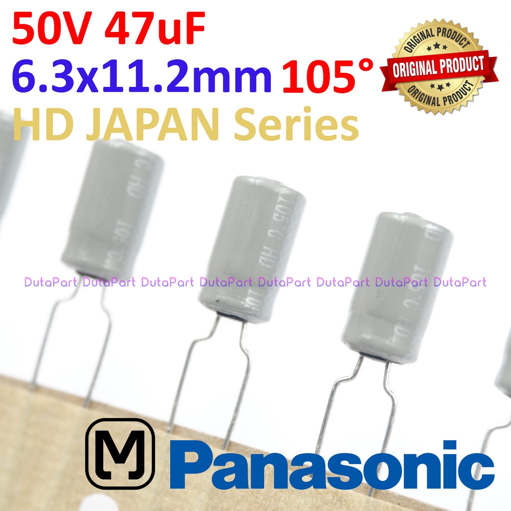 50V 47uF ORIGINAL PANASONIC HD Series Kapasitor Capasitor Elko Elco