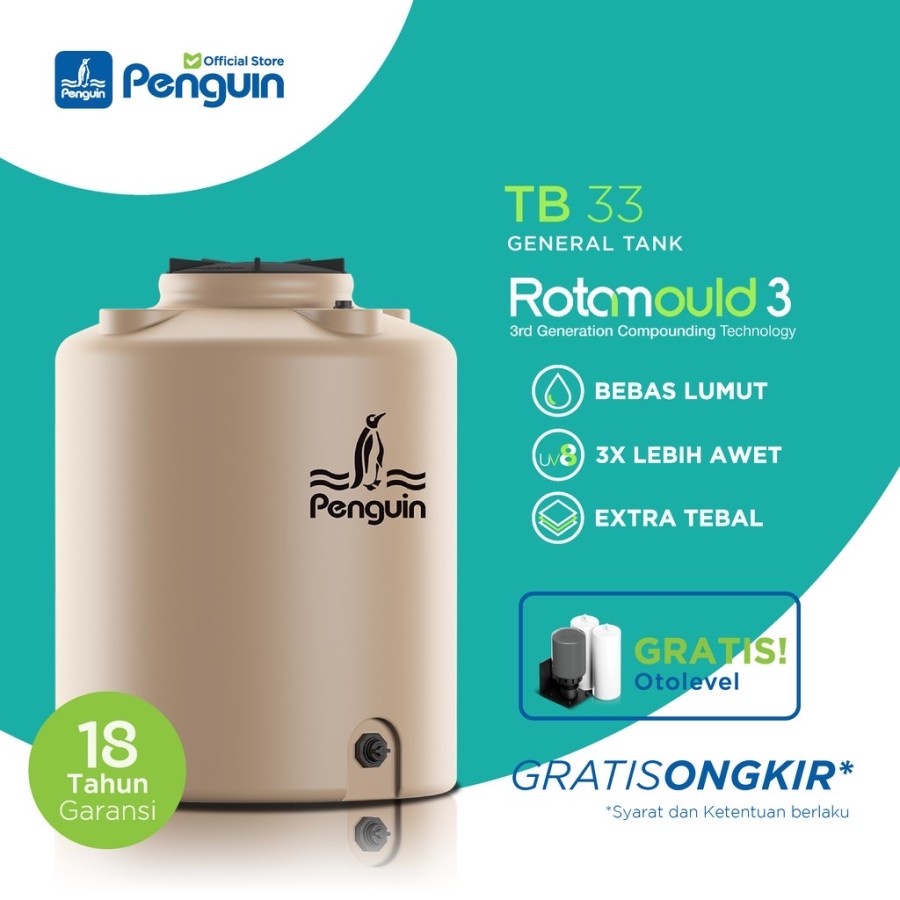 Pinguin Tangki / Toren Air / Tando Air 300Liter TB32
