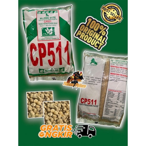 CP511 / Pur 511/ Konsentrat 511 -Pokphand 511 pakan ayam buras grower jantan