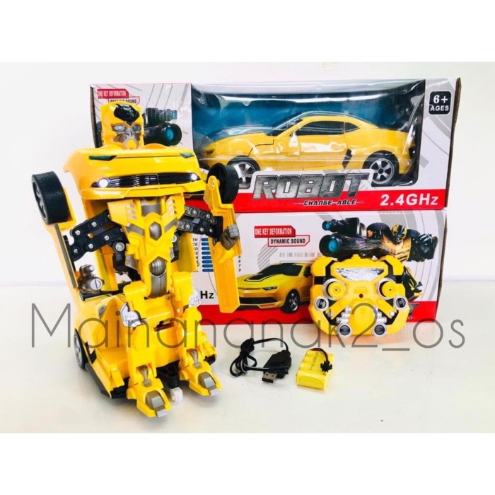 Remote Control 2in1 Deformation Bumblebee Mobil Robot Transformer RC M