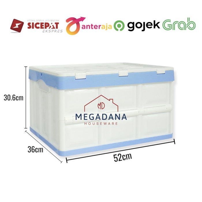 Storage [Md] Box Container Lipat/ Folding Box Dengan Tutup/ Box Penyimpanan
