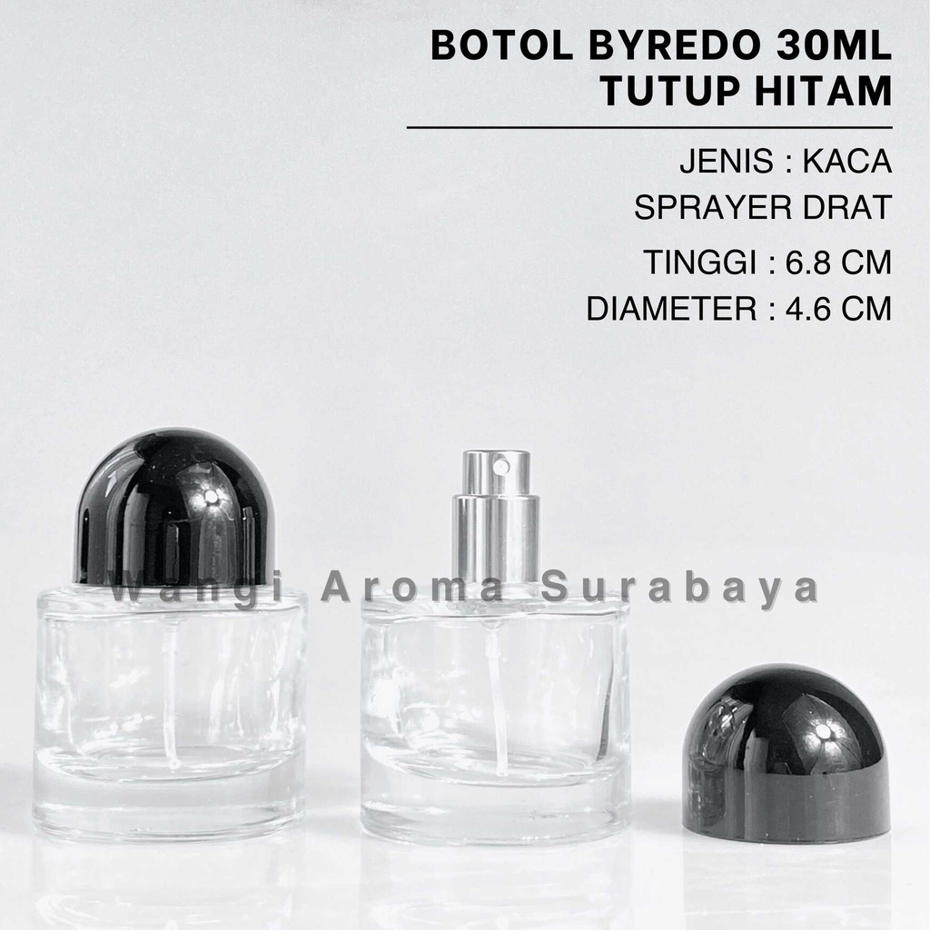 Botol Parfum Byredo 30ML Hitam Spray Drat - Botol Parfum Byredo Drat - Botol Parfum 30ML