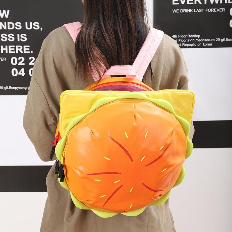 ↂ☾Sera Cartoon Network Little Red Book dengan Cheeseburger Backpack Tas Sekolah Lucu Ransel Big Rong