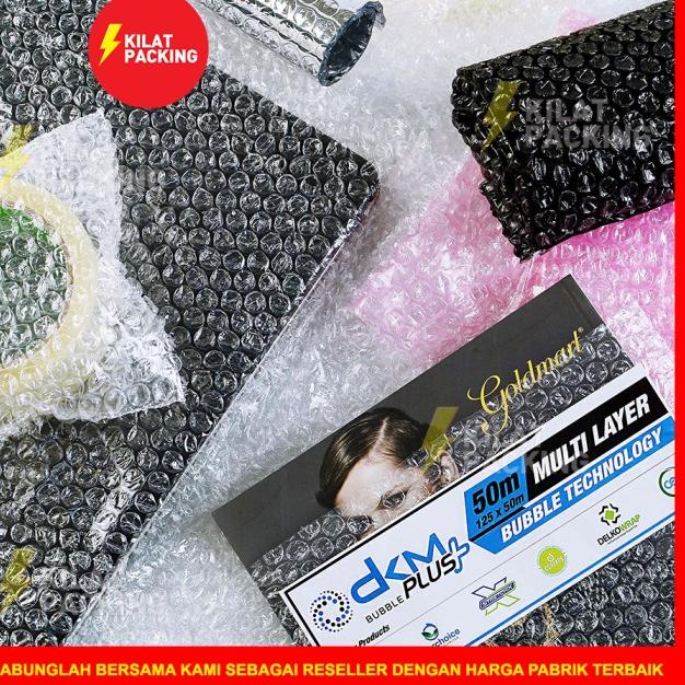 

PLASTIK BUBBLE WRAP HITAM TEBAL 125CM X 50M / BUBBLE WRAP DKM PLUS