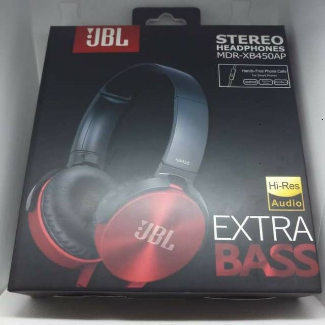 Terbaru !!! Headphone JBL Extra BASS MDR-XB450AP Earphone-Handsfree-Headset BANDO HF PLUS Mic Kabel Suara Bagus Warna (COD )