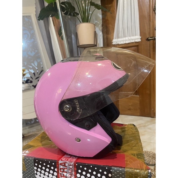 Helm KYT Jet Pink Solid Bekas