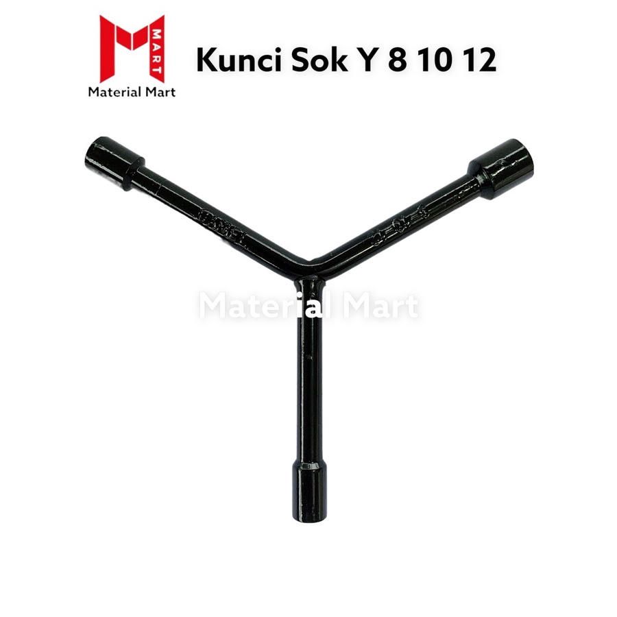 Kunci Y 8mm | Kunci Socket 10mm | Kunci Sock 12mm | Kunci Sok Y 8 10 12 | Material Mart