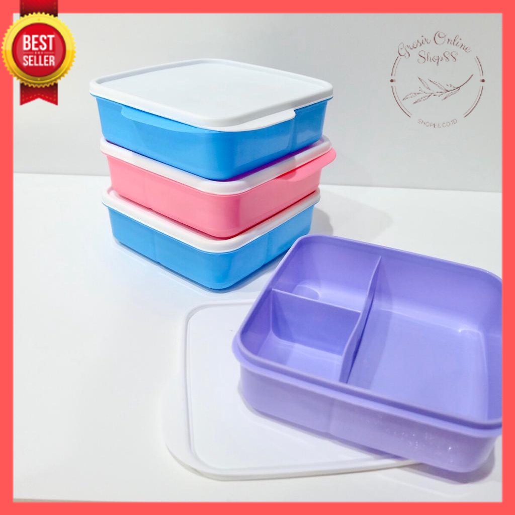 GOS - A312 - Lunch Box Tempat Makan Anak 3 Sekat - Kotak Bekal Makanan Plastik Souvenir Kado Ultah