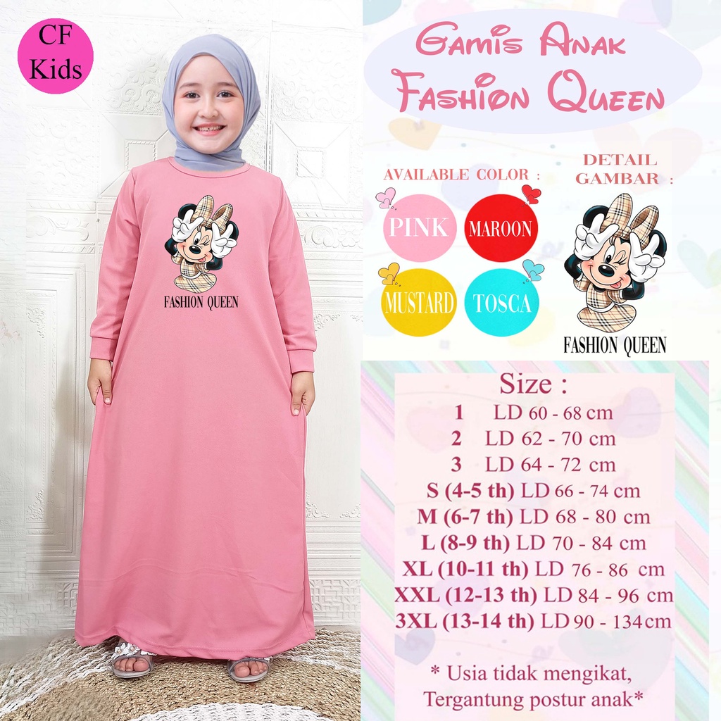 Gamis Anak Perempuan DTF Fashions Queen CKids