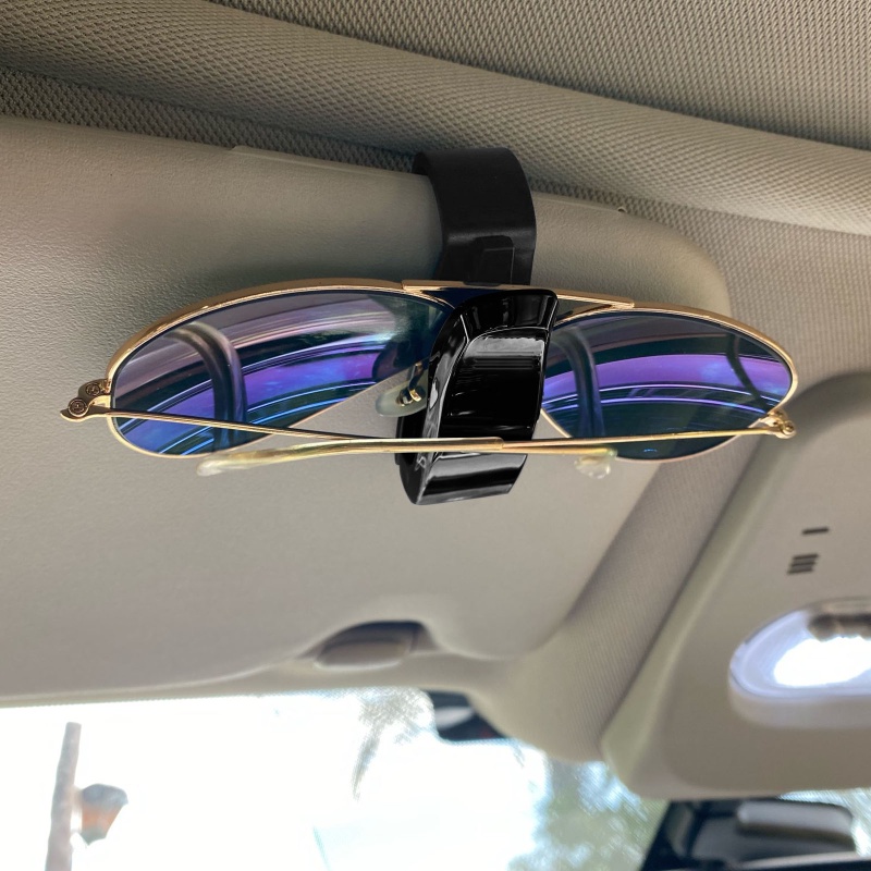 1 Pc Stand Holder Kacamata / Tiket / Kartu Universal Untuk Sun Visor Mobil