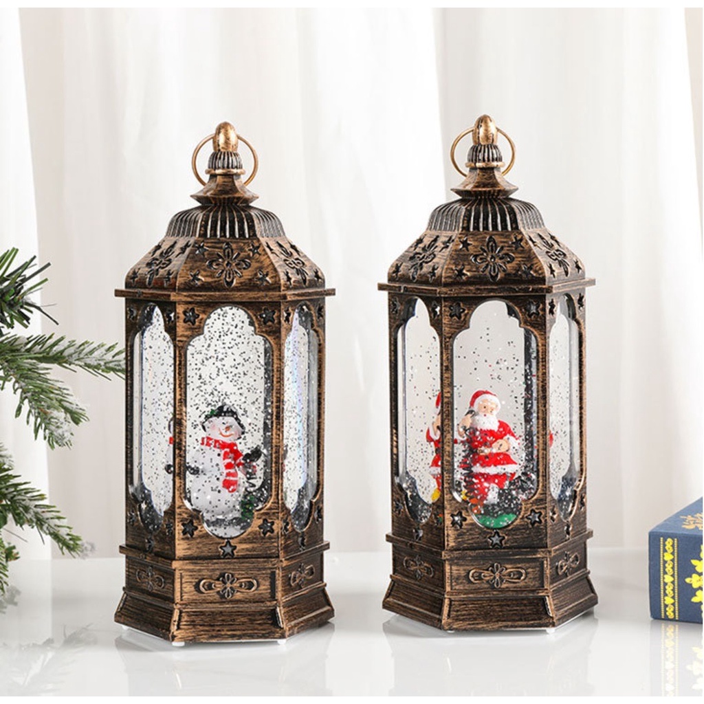 Snow Globe Kotak Musik Kaca Kristal Kado Natal Christmas Gift Snowman Santa Music Box Xmas Holiday Season