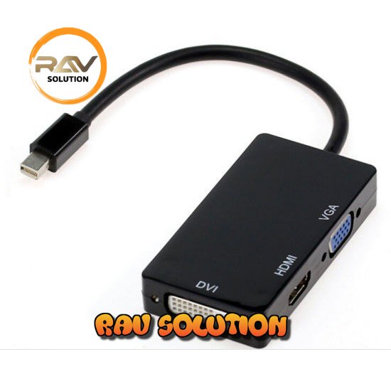 CONVERTER MINI DISPLAY PORT TO VGA DVI HDMI / MINI DP (THUNDERBOLT)