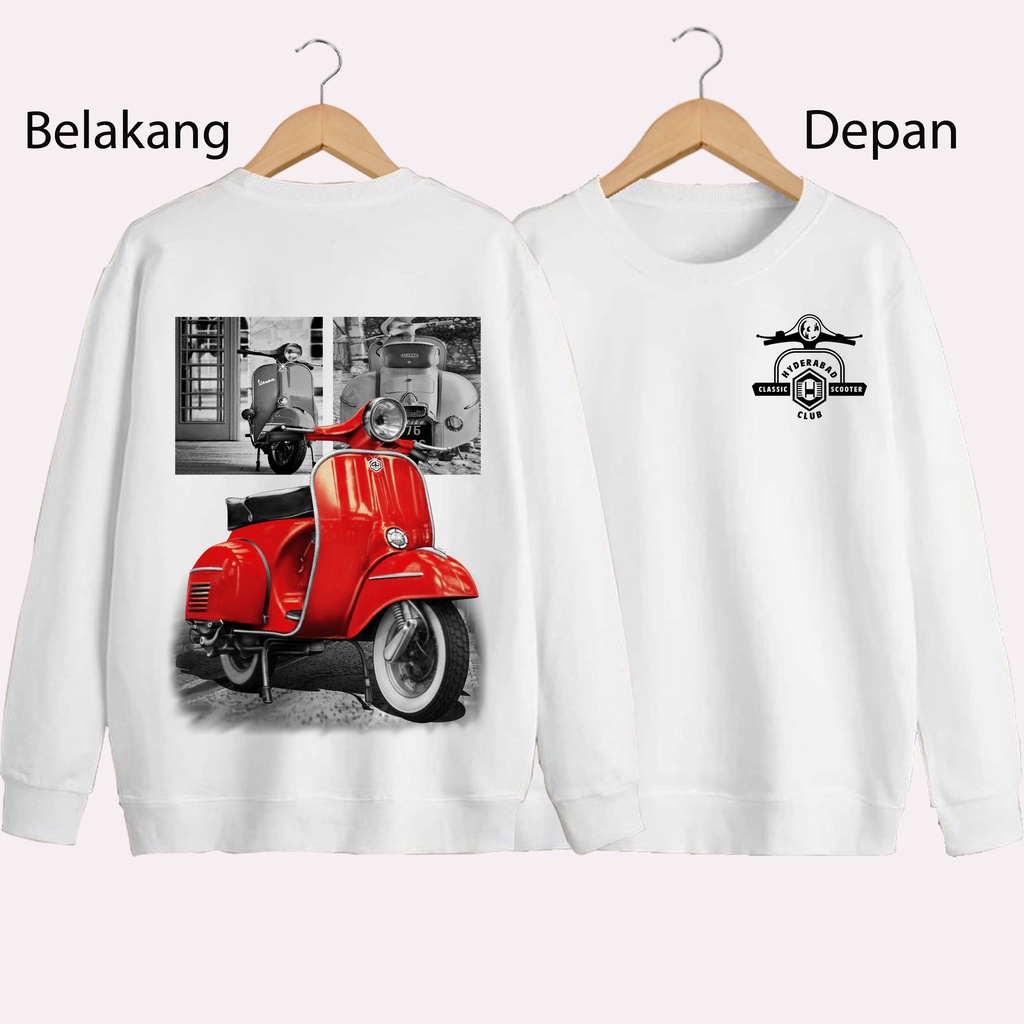 SWEATER UNISEX DB VESPA LAWAS PRIA DAN WANITA SWEATER JUMBO