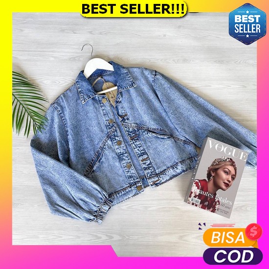 Jaket Jeans Oversize Korean Style Terlaris Basic Import Fashion Crop P9E9 Elegan High Quality Atasan