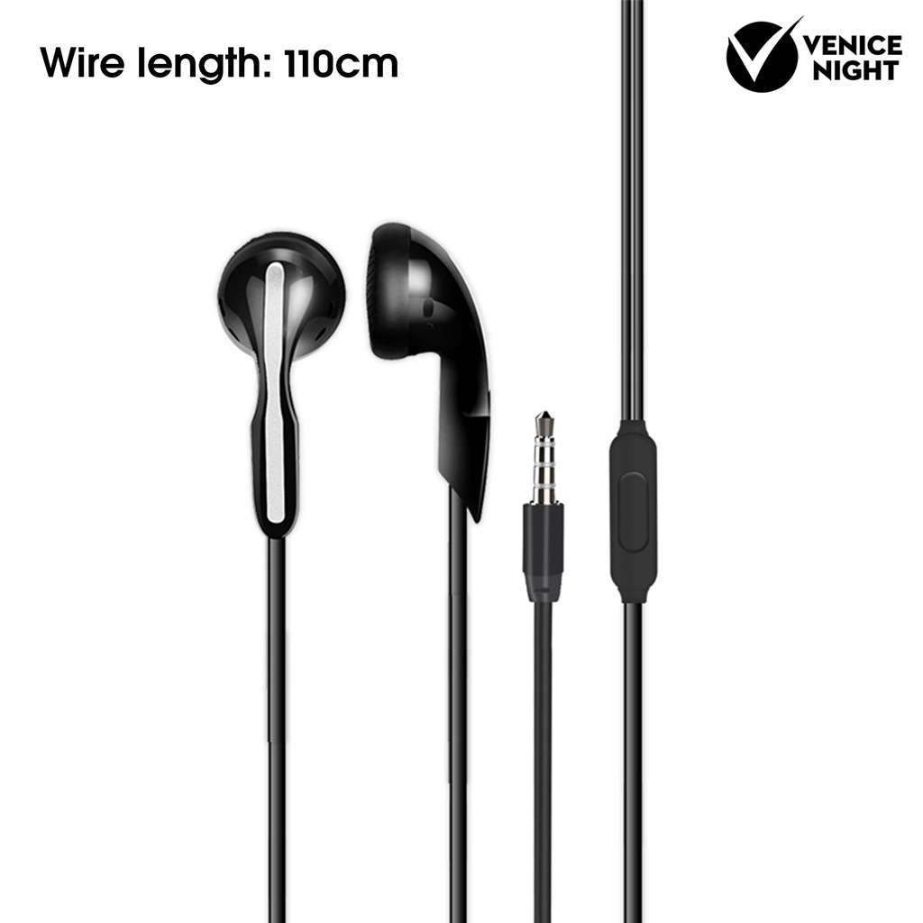 (VNEP) (Berkabel) S8 In-ear Earphone dengan Mikrofon Mega Bass Line Control High Fidelity Sound Earbud untuk Ponsel