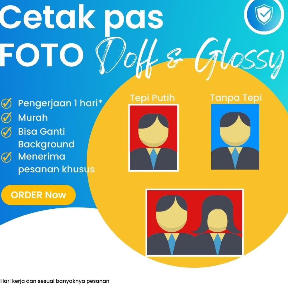 ↫ Cetak Pas Foto Doff Silky Paket ㄳ