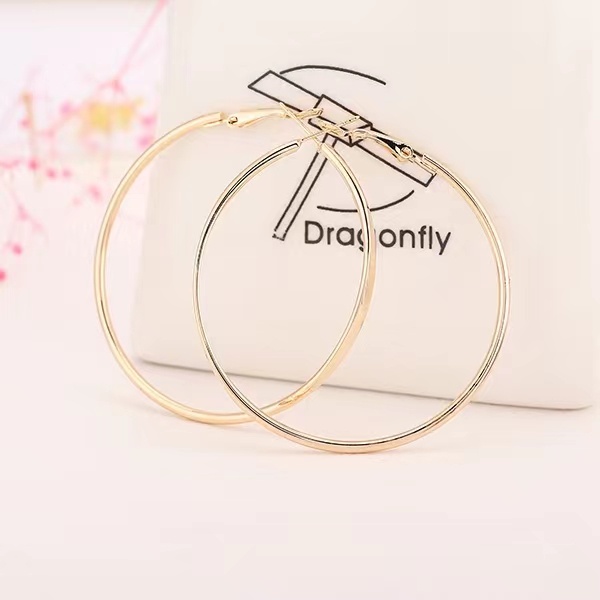 1 Pasang Anting Bulat Besar Ukuran 7cm / 10cm untuk Wanita / Anting Hoops