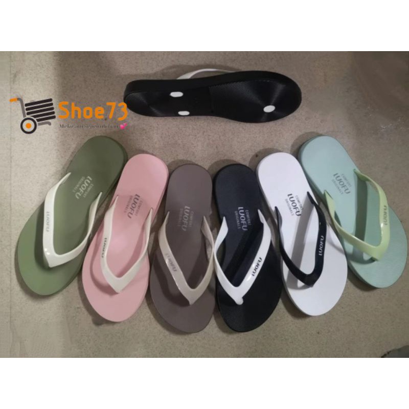 LUOFU F 2302 D6W SIZE 36-40 ORIGINAL l Sandal jepit jelly wanita l Sendal cewek impor