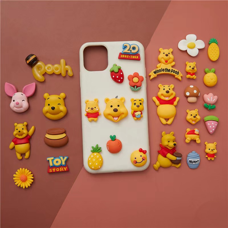 Aksesoris Mainan Boneka Kartun 3D Bahan Resin Untuk Dekorasi Case Handphone