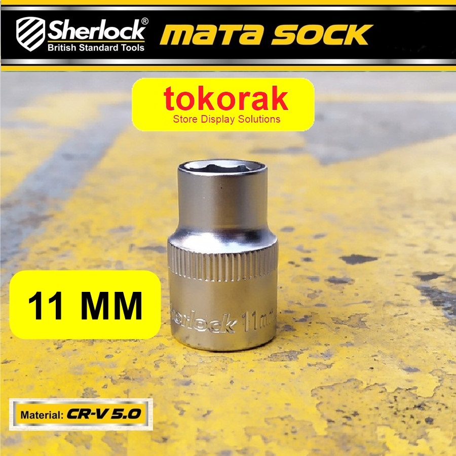 MATA KUNCI SOK 11 MM 1/2 INCH 6 PT SHERLOCK - MATA SHOCK