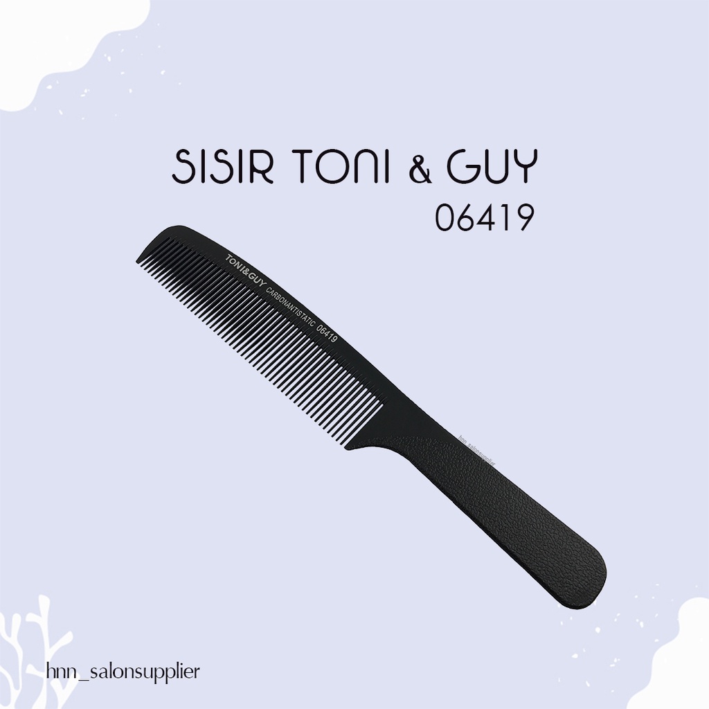 Sisir Potong Rambut Salon Barber Toni and Guy 06419 Carbon Antitastic