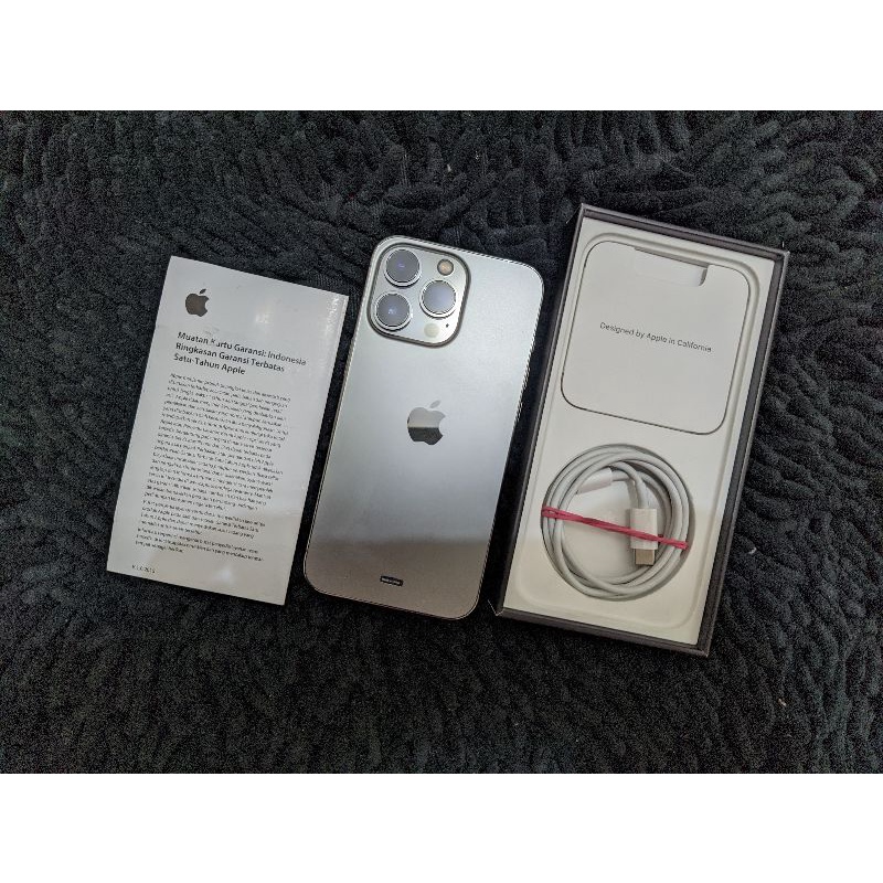 Iphone 13 pro 128gb Ibox Graphite Agustus 2023, BH100%, FULLSET ORI MULUSS