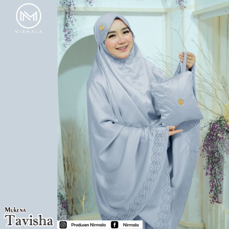 MUKENAH TAVISHA ORIGINAL BY PRODUSEN NIRMALA BAHAN VELVET SILK PREMIUM