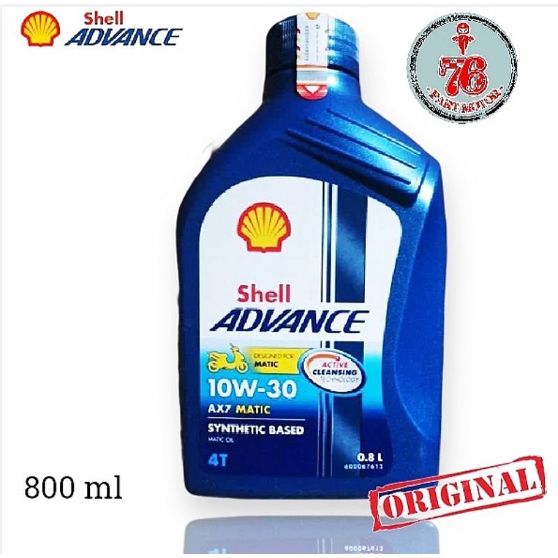 OLI SHELL ADVANCE AX7 4TAX UK.0.8 LT SAE 10-30 FOR ALL MOTOR BEBEK